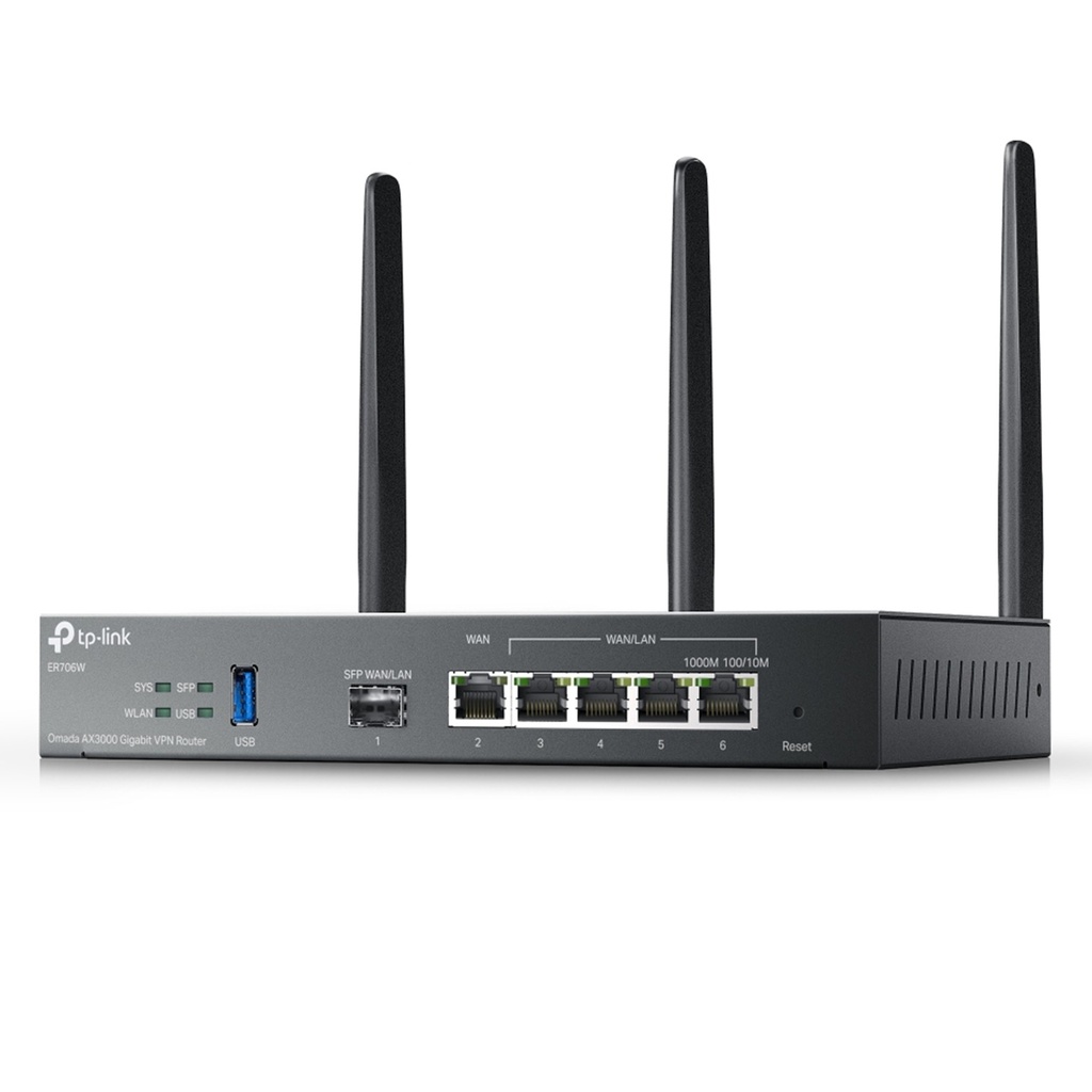 [ER706W] TP-Link - Router VPN Gigabit AX3000 Wi-Fi Doble Banda 6 Puertos Ethernet Gigabit con Tecnología Omada Mesh [Omada]