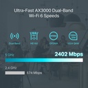 [ER706W] TP-Link - Router VPN Gigabit AX3000 Wi-Fi Doble Banda 6 Puertos Ethernet Gigabit con Tecnología Omada Mesh [Omada]