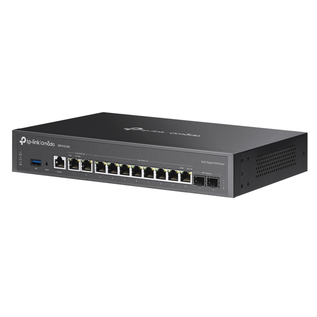 [ER7412-M2] TP-Link - Router VPN Multi-Gigabit 2 x Puertos WAN/LAN a 2.5G 10 Puertos Gigabit WAN/LAN (2 x SFP 8 x RJ45) [Omada]