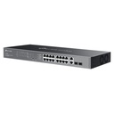 [ES220GMP] TP-Link - Switch Easy Managed 20 Puertos Gigabit con 16 Puertos PoE+ 2 x Puertos RJ45 Gigabit 2 x Puertos Gigabit SFP 250W Potencia PoE Total [Omada]