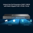 [SG3218XP-M2] TP-Link - Switch L2+ de 16 Puertos a 2.5G y 2 SFP+ a 10G con 8 PoE+ 240W de Alimentación PoE [Omada]