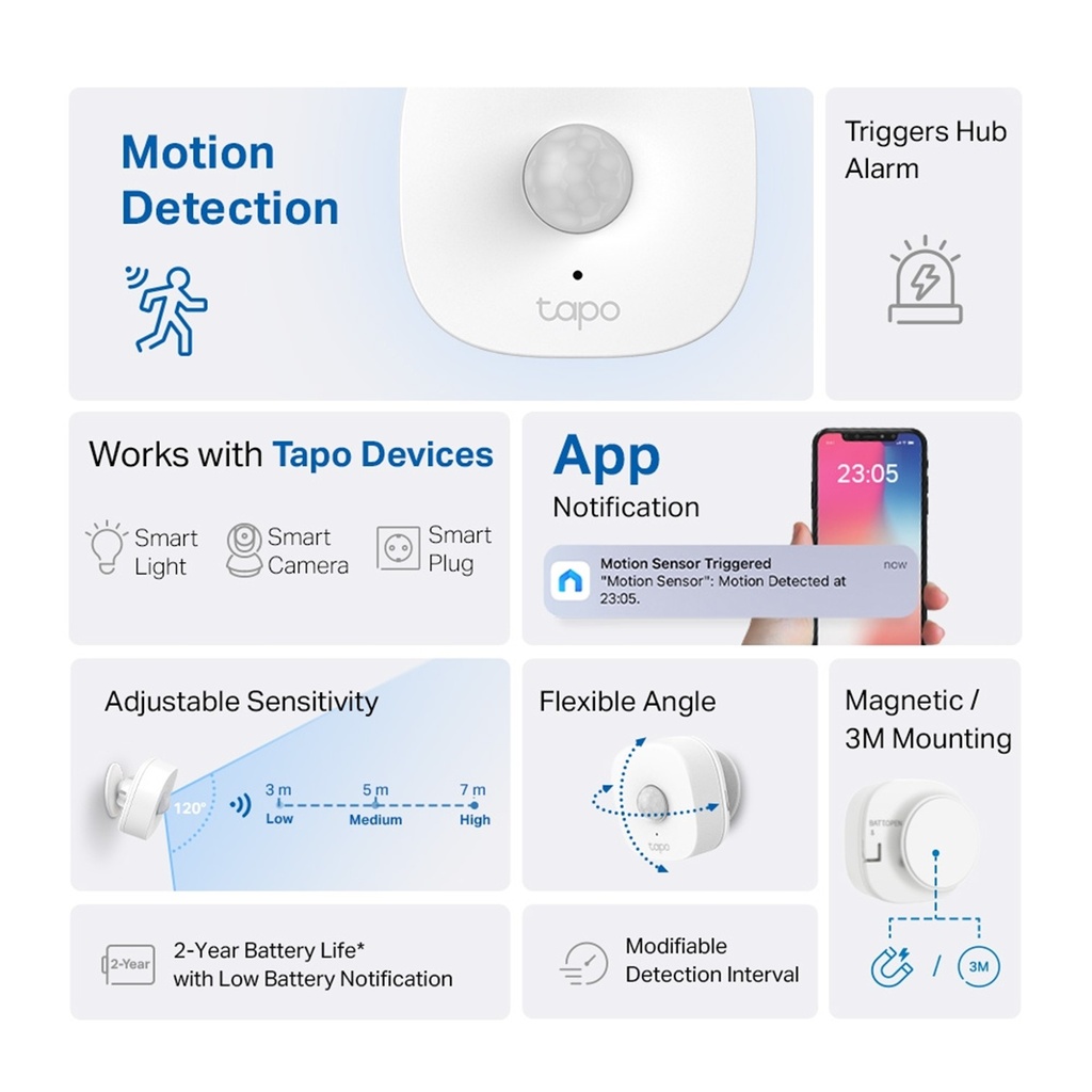 [T100] TP-Link - Sensor de Movimiento Inteligente [Tapo]