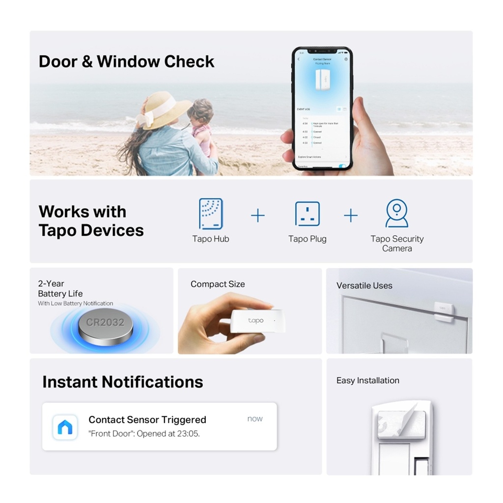 [T110] TP-Link - Sensor de Contacto Inteligente para Puerta y Ventana [Tapo]