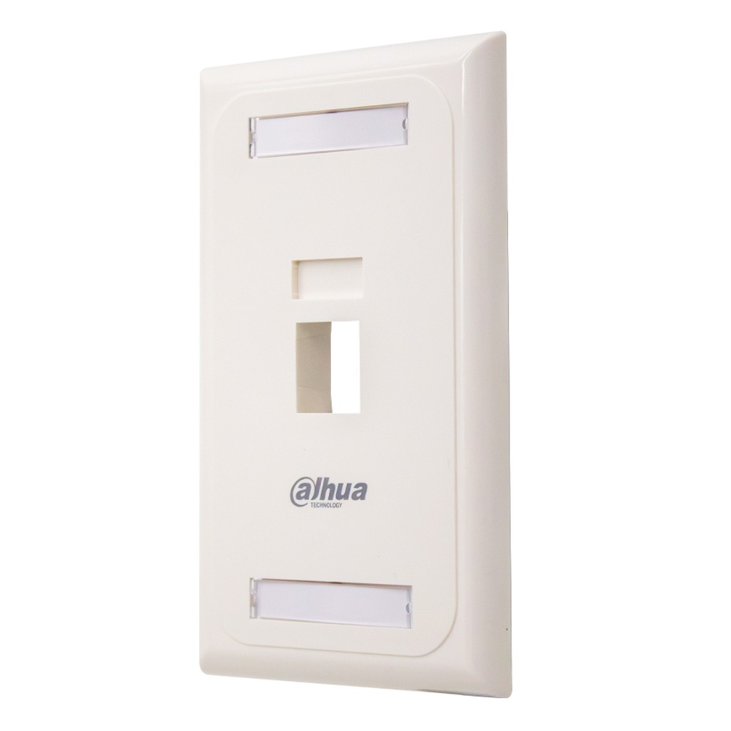 [DH-PFM3971-US-1] Dahua - Face Plate 1 Puerto Placa Frontal de Pared para Keystone con Etiqueta Integrada Blanco