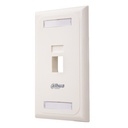[DH-PFM3971-US-1] Dahua - Face Plate 1 Puerto Placa Frontal de Pared para Keystone con Etiqueta Integrada Blanco