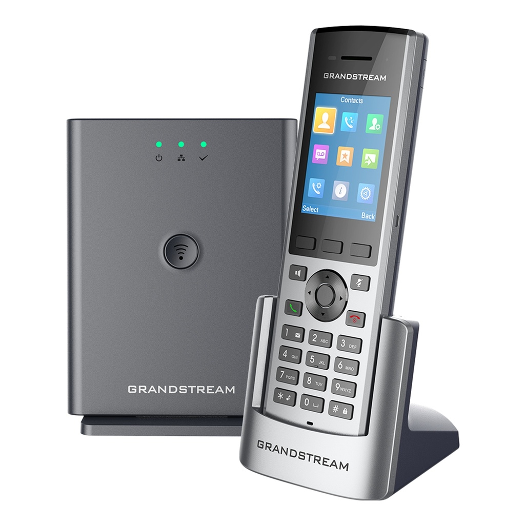 [DP752] Grandstream - Teléfono IP DECT Base estación base DECT de largo alcance hasta 10 cuentas SIP por sistema se empareja con hasta 5 auriculares DECT alcance interior 50 metros hasta 400 metros en exteriores