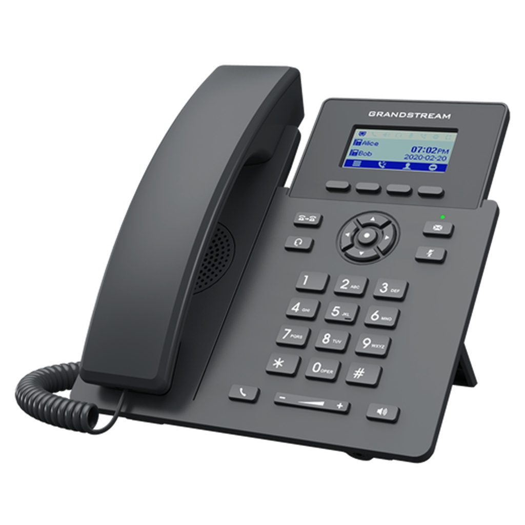 [GRP2601W] Grandstream - Teléfono IP Wi-Fi 2 líneas 2 cuentas SIP pantalla LCD 2.4 pulgadas 132x48 Wi-Fi 2.4 GHz dos puertos 10/100 Mbps soporte EHS