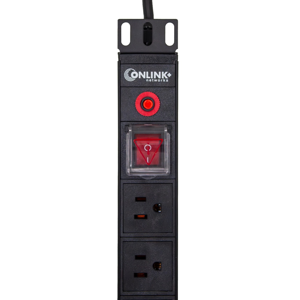 [PDU-15AEU8T] Onlink - Regleta Rack PDU 1U 8 Tomas 15Amp 110V 1650W 483x44x44mm
