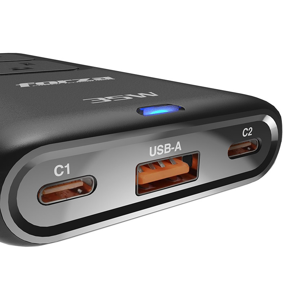 [PS-235USBC] Forza: Regleta con Cargador Rápido 35W 2 NEMA 110V/220V USB-C con Indicador LED