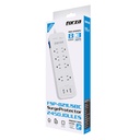 [FSP-821USBC] Forza: Protector Contra Sobretensiones 1625W/2450J 8 Tomas 2 USB-A 1 USB-C 110V/220V