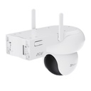[CS-HB90f/SP-R100(5MP+5MP+5MP)] Ezviz - Kit Cámara IP PT Inalámbrica HD 3K Triple Lente [5MP] + [5MP] + [5MP] Wi-Fi con Batería y Panel Solar Zoom Híbrido 12x Reconocimiento Facial Local Exterior