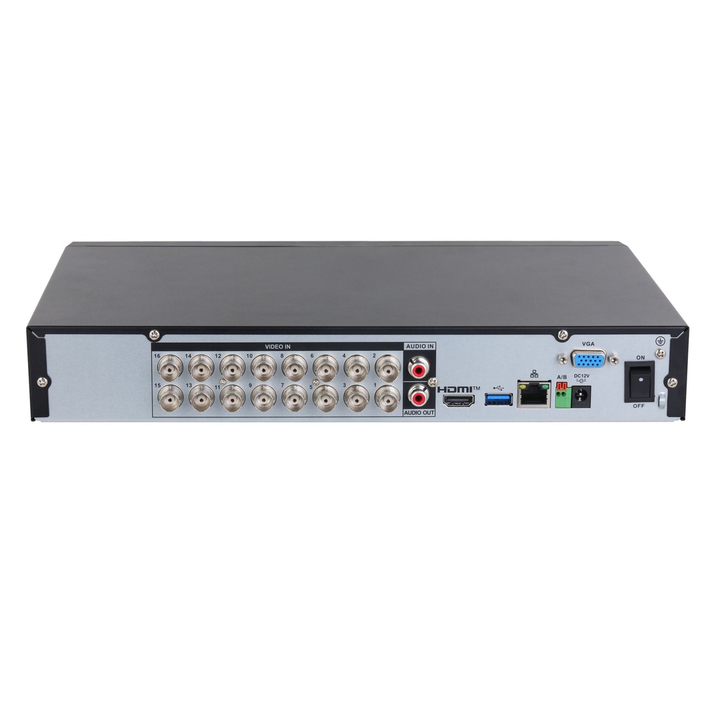 [DH-XVR5116H-4KL-I3/T] Dahua - XVR Penta-brid de 16 Canales BNC Audio Bidireccional por Coaxial 1 Bahía SATA [Serie 4K Value/5MP]