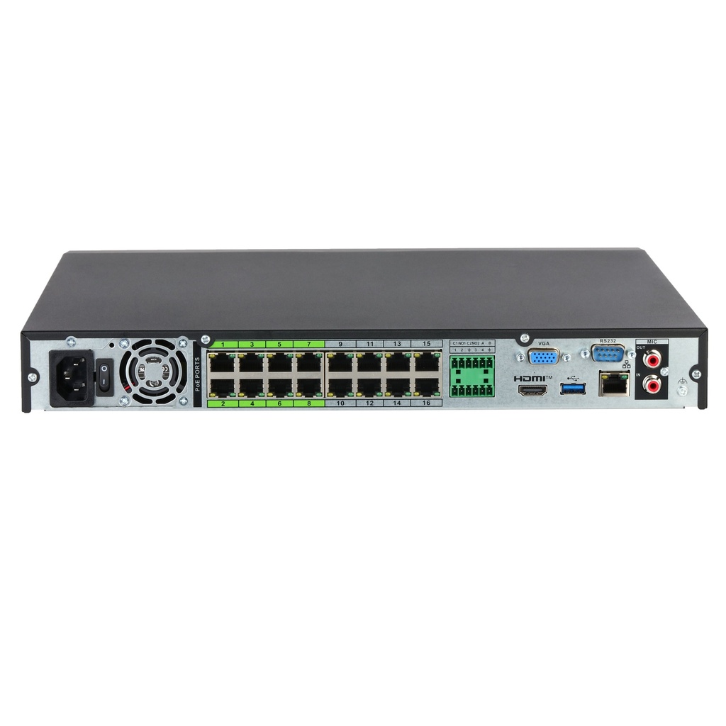 [DHI-NVR5232-16P-EI2] Dahua - NVR de 32 Canales IP con 16 Puertos PoE 2 Bahías SATA [Serie WizSense]