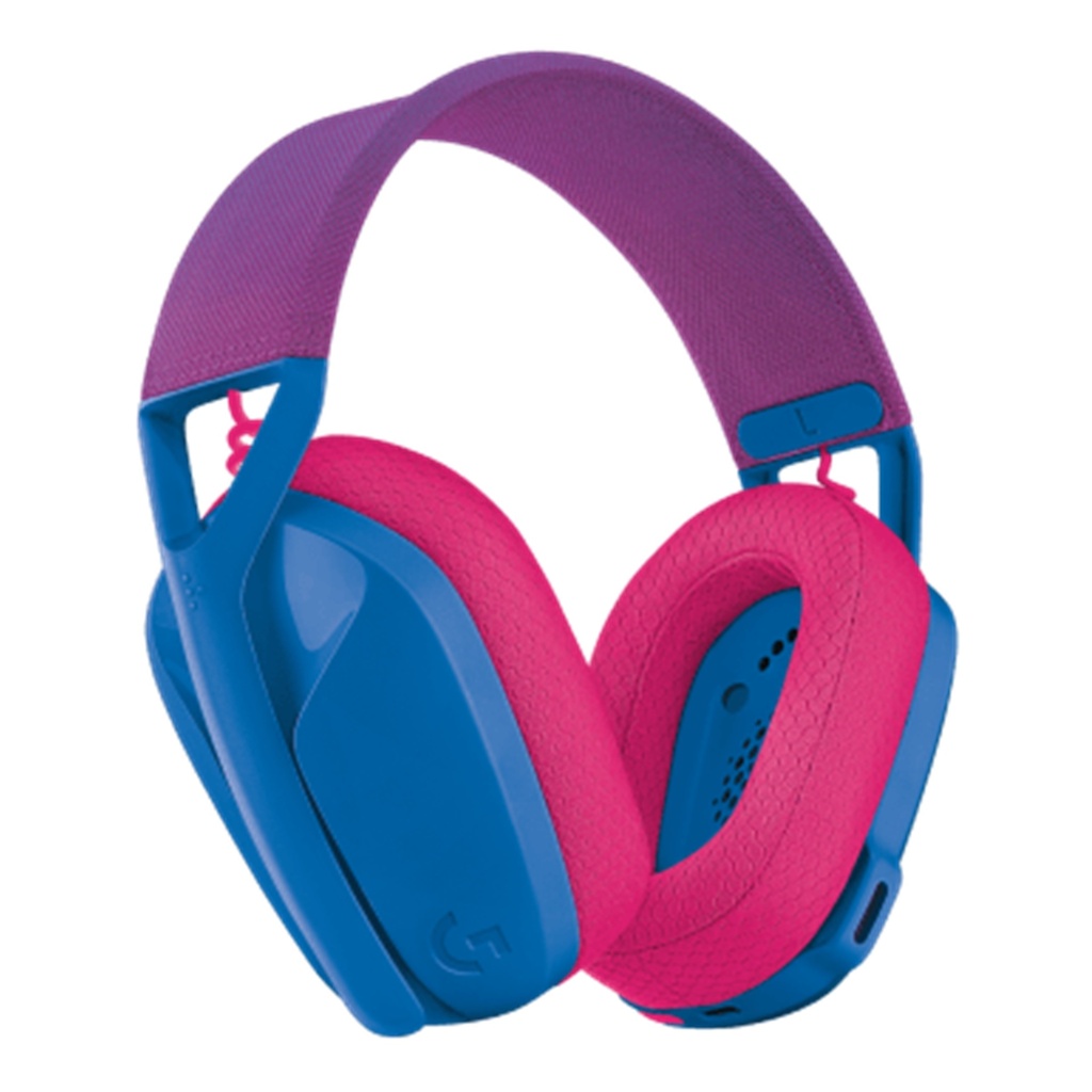 [G435-BLUE] Logitech - Audifonos Inalámbricos con micrófono LIGHTSPEED Azul y Frambuesa Gaming 981-001049