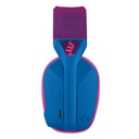 [G435-BLUE] Logitech - Audifonos Inalámbricos con micrófono LIGHTSPEED Azul y Frambuesa Gaming 981-001049