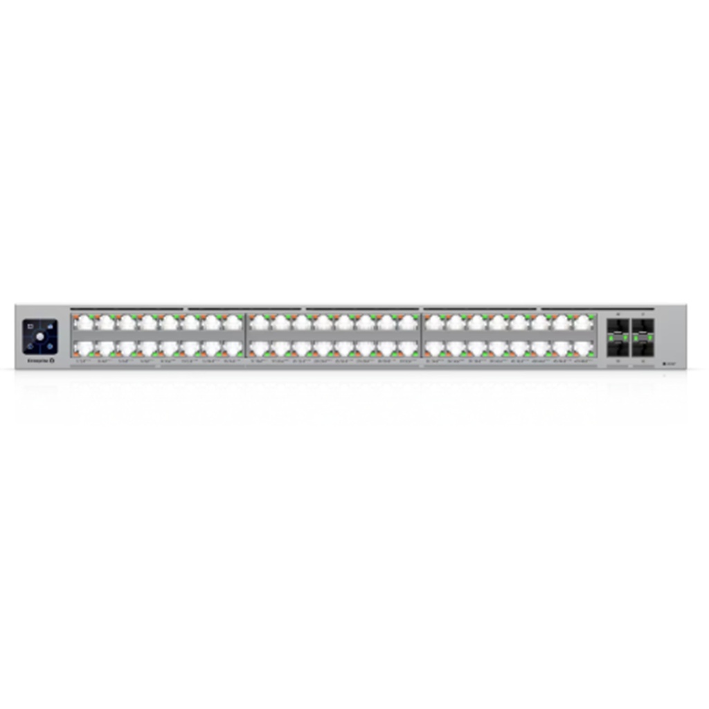 [ECS-48-PoE] Ubiquiti - UniFi Enterprise Campus, Switch Capa 3 con 48 Puertos PoE+++ de Hasta 90 W: 32 de 10 GbE + 16 de 2,5 GbE, 4 SFP28 de 25G, Etherlighting y Fuentes Redundantes