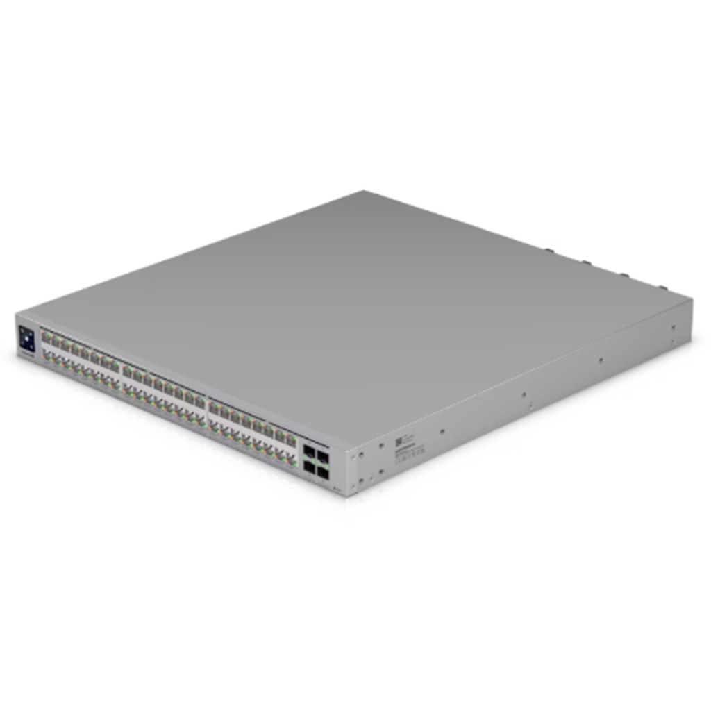 [ECS-48-PoE] Ubiquiti - UniFi Enterprise Campus, Switch Capa 3 con 48 Puertos PoE+++ de Hasta 90 W: 32 de 10 GbE + 16 de 2,5 GbE, 4 SFP28 de 25G, Etherlighting y Fuentes Redundantes