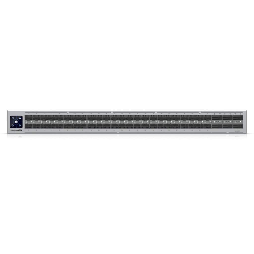 [ECS-Aggregation] Ubiquiti - UniFi Enterprise Campus, Switch de Agregación Capa 3 con 48 SFP28 de 25G + 6 QSFP28 de 100G, Conmutación de 3,6 Tbps, MC-LAG y Doble Fuente Hot-Swap
