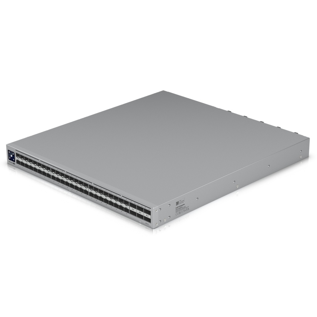 [ECS-Aggregation] Ubiquiti - UniFi Enterprise Campus, Switch de Agregación Capa 3 con 48 SFP28 de 25G + 6 QSFP28 de 100G, Conmutación de 3,6 Tbps, MC-LAG y Doble Fuente Hot-Swap