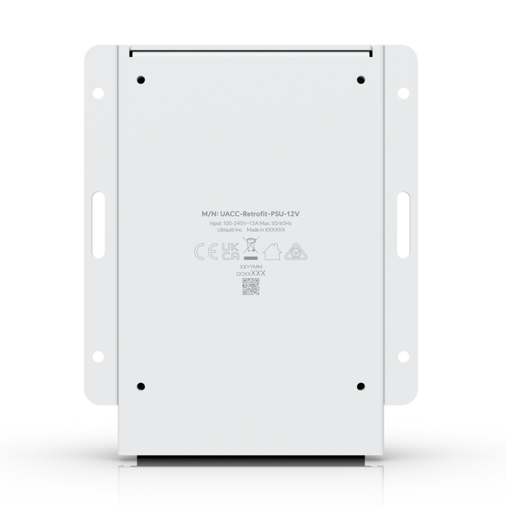 [UACC-Retrofit-PSU-12V] Ubiquiti - UniFi Access, Fuente para Retrofit Hub de 12 V DC / 5 A, Entrada Universal 100–240 V AC y Soporte de Batería SLA de 12 V para Respaldo Eléctrico
