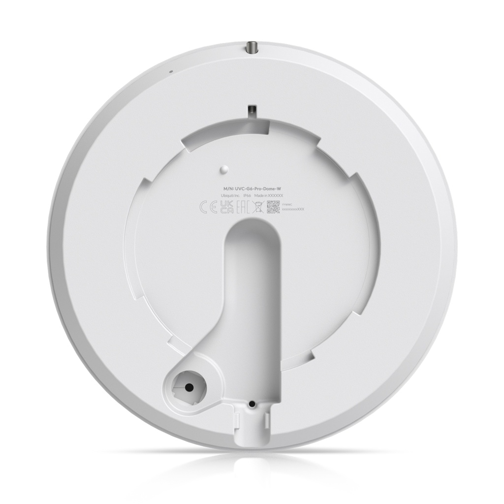 [UVC-G6-Pro-Dome-W] Ubiquiti - UniFi Protect G6 Pro Dome, Cámara Domo 4K [8MP] con Sensor de 1/1,2 pulgadas, Zoom Óptico 2,36x, IR de 40 m, Reconocimiento Facial y de Matrículas, PoE+ e IP66/IK10