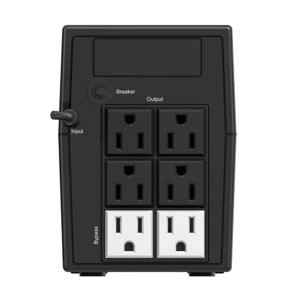 [DS-UPS1000-R/X] Hikvision - UPS de Respaldo 1000VA / 600W 120V 6 Tomas NEMA 5-15R (4 con Respaldo + 2 sin Respaldo) Batería Integrada 12V/9Ah Transferencia ≤10 ms Protección contra Sobrecarga y Descarga Indicador LED + Alarma Sonora