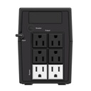 [DS-UPS1000-R/X] Hikvision - UPS de Respaldo 1000VA / 600W 120V 6 Tomas NEMA 5-15R (4 con Respaldo + 2 sin Respaldo) Batería Integrada 12V/9Ah Transferencia ≤10 ms Protección contra Sobrecarga y Descarga Indicador LED + Alarma Sonora