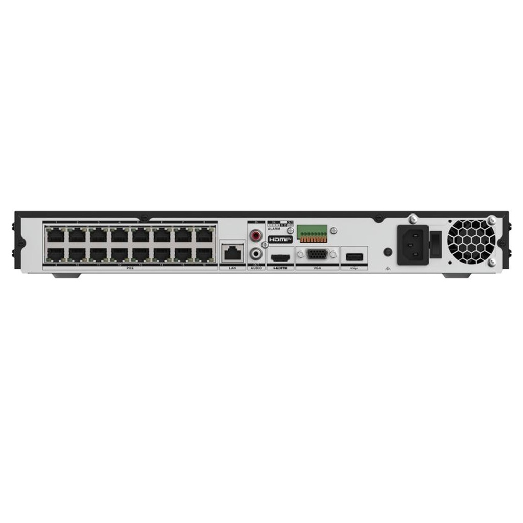 [DS-7616NXI-K2/16P/VPRO] Hikvision - NVR 4K [12MP] 16 Canales IP 16 Puertos POE AcuSense Reconocimiento Facial AcuSearch AcuSeek