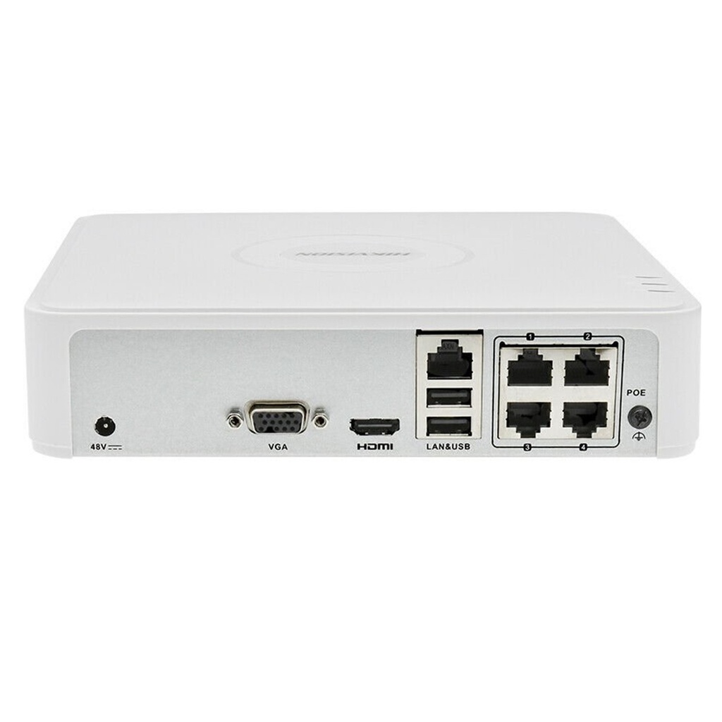 (DS-7104NI-Q1/4P) Hikvision NVR 2K (4MP) 4 canales IP 4 Puertos POE