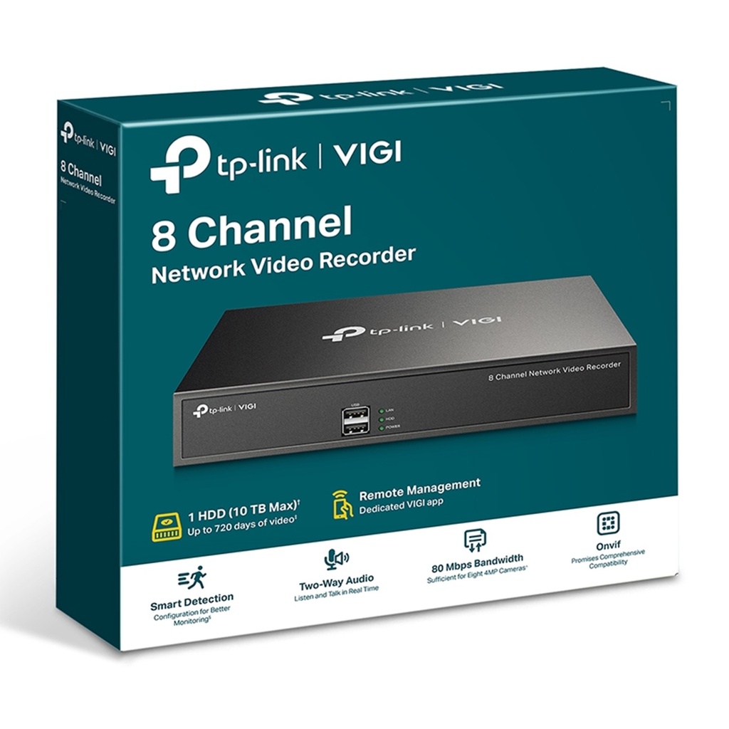 (NVR1008H) Vigi by TP-Link - NVR Grabador de Video en Red de 8 canales