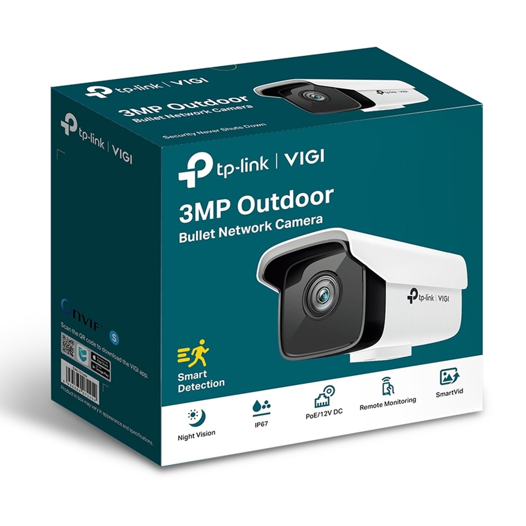 (C300HP-4) Vigi by TP-Link - Camara Bullet IP POE HD (3MP) Lente 4mm