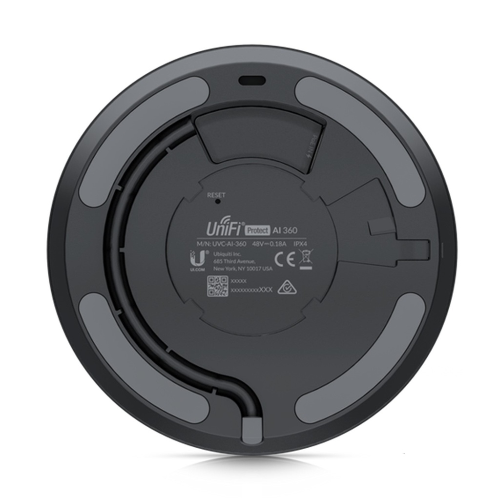 (UVC-AI-360) Ubiquiti - Cámara Full HD de 30 FPS con Sensor CMOS de 5MP PoE Lente Ojo de Pez Ultra Gran Angular de 360 Grados