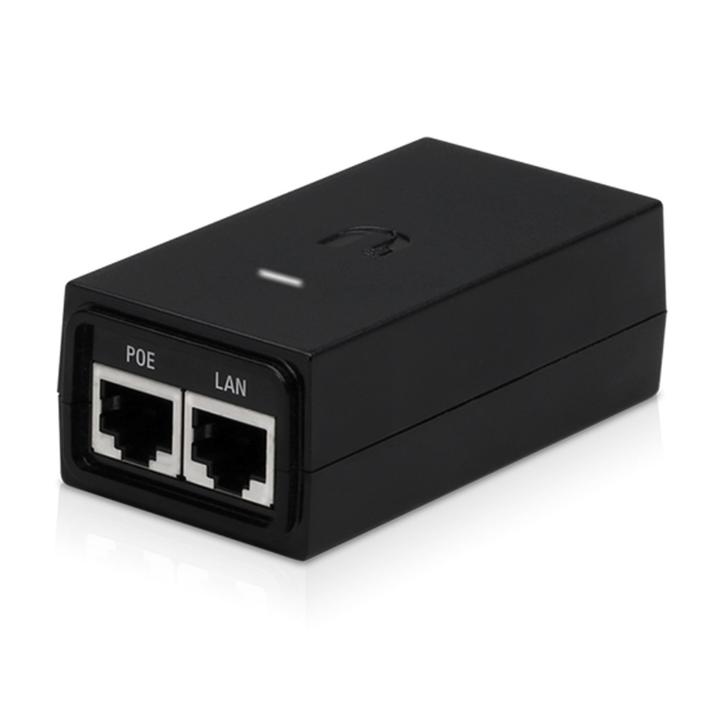 (POE-24-12W) Ubiquiti - Adaptador POE Ubiquiti de 24 VDC 0.5 A Compatible con airGatewayks (Negro)