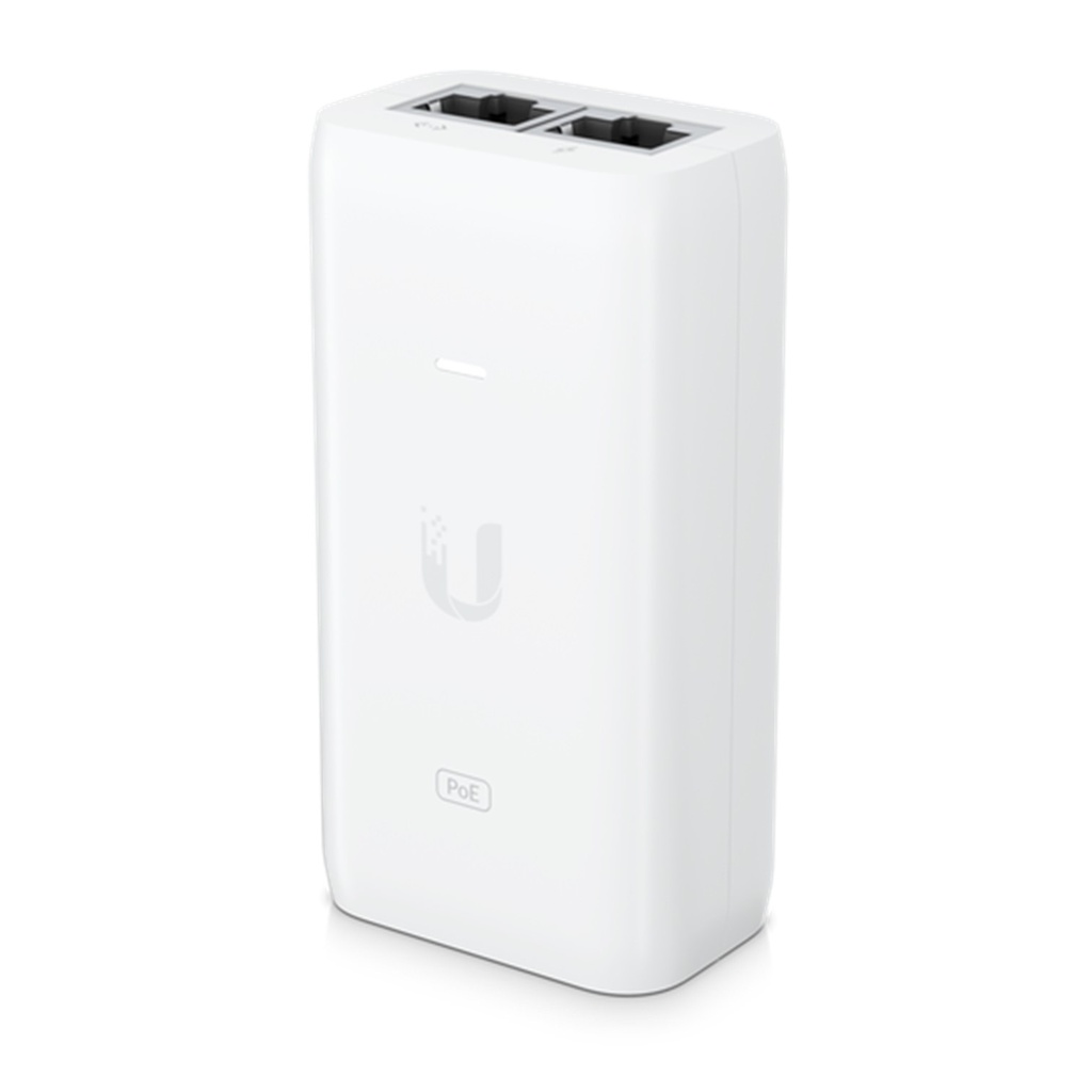 (U-POE-AF) Ubiquiti - Adaptador POE 48 VDC 0.32A Puerto Gigabit para Equipos UniFi (Blanco)