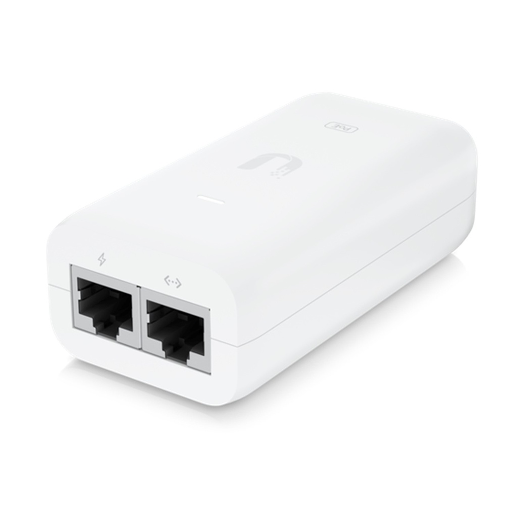 (U-POE-AF) Ubiquiti - Adaptador POE 48 VDC 0.32A Puerto Gigabit para Equipos UniFi (Blanco)