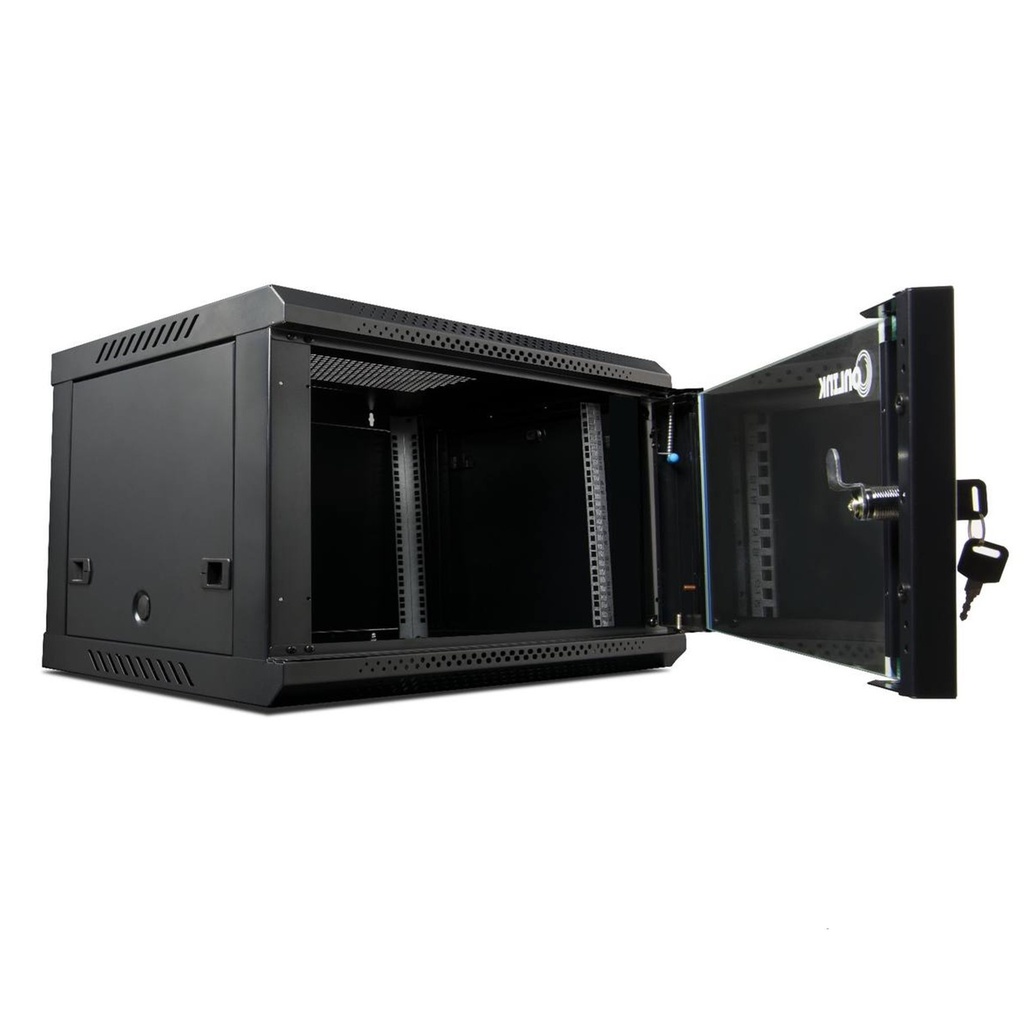 (WM6406) Onlink - Rack de Pared Cerrado Fijo 6U 600x 450mm con Puerta de Vidrio