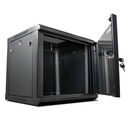 (WM6409) Onlink - Rack de Pared Cerrado Fijo 9U 600x450mm con Puerta de Vidrio