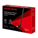 (MU6H) Mercusys - Adaptador USB Inalambrico WiFi de Doble Banda de Alta Ganancia AC650