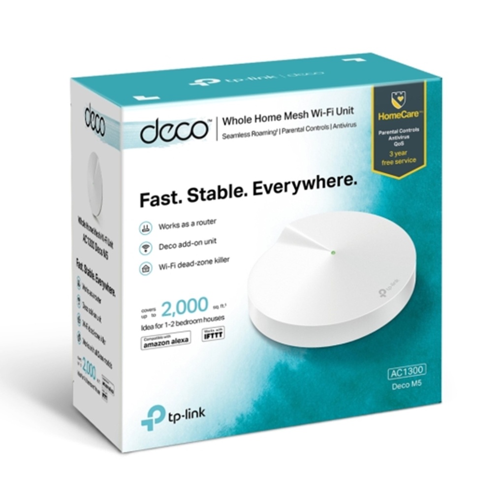 (DECO-M5-1PACK) TP-Link - Router Inalambrico WiFi Mesh Doble Banda AC1300 (1 Unidad)
