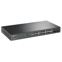 (TL-SG2428P) TP-Link - Switch Smart Gigabit JetStream de 24 puertos PoE y 4 ranuras SFP Omada