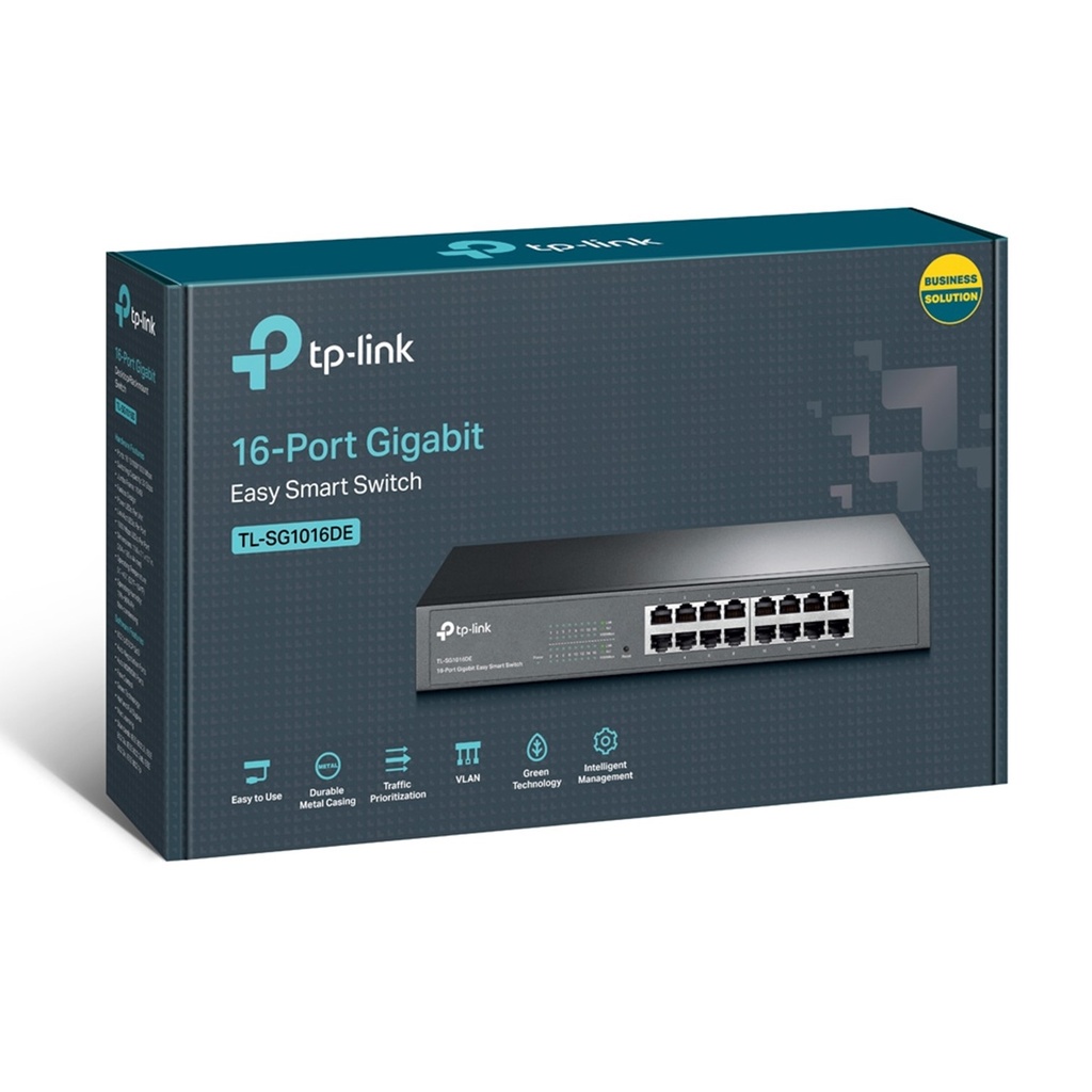 (TL-SG1016DE) TP-Link - Switch de Escritorio/Rack de 16 Puertos a Gigabit