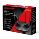 (MR80X) Mercusys - Router Inalambrico WiFi Doble Banda Gigabit AX3000 WiFi6 4 Antenas