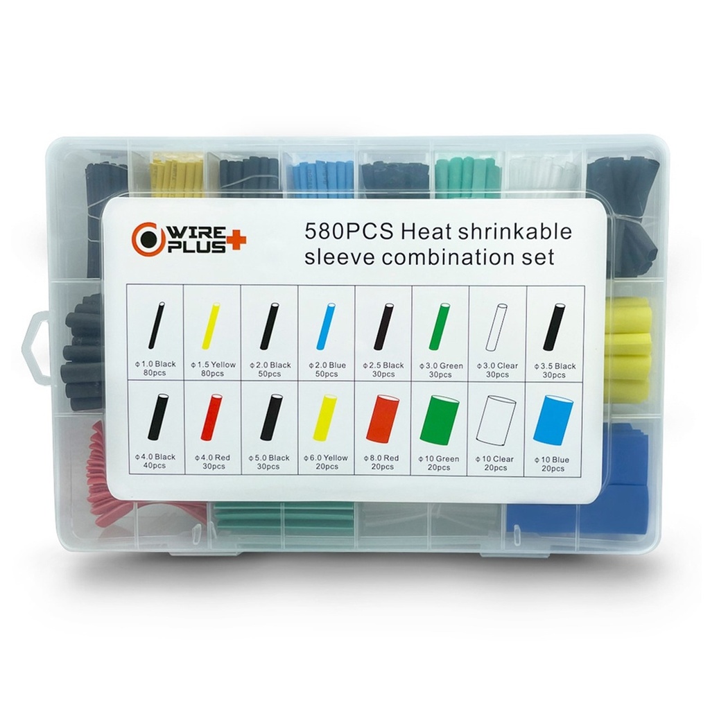 Kit de Termoencogibles 580 Piezas WP-TER-ENC Wireplus+