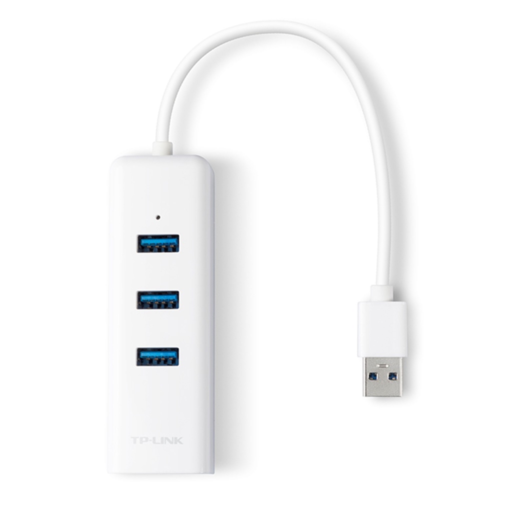 (UE330) TP-Link - Adaptador USB 2 en 1 con Hub de 3 Puertos USB 3.0 y Adaptador Ethernet Gigabit