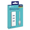 (UE330) TP-Link - Adaptador USB 2 en 1 con Hub de 3 Puertos USB 3.0 y Adaptador Ethernet Gigabit
