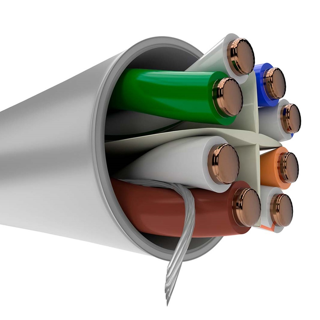 (AB356NXT11) Nexxt - Cable UTP Categoria 6 100% Cobre 23AWG CM Interior Gris (305m/1000ft)