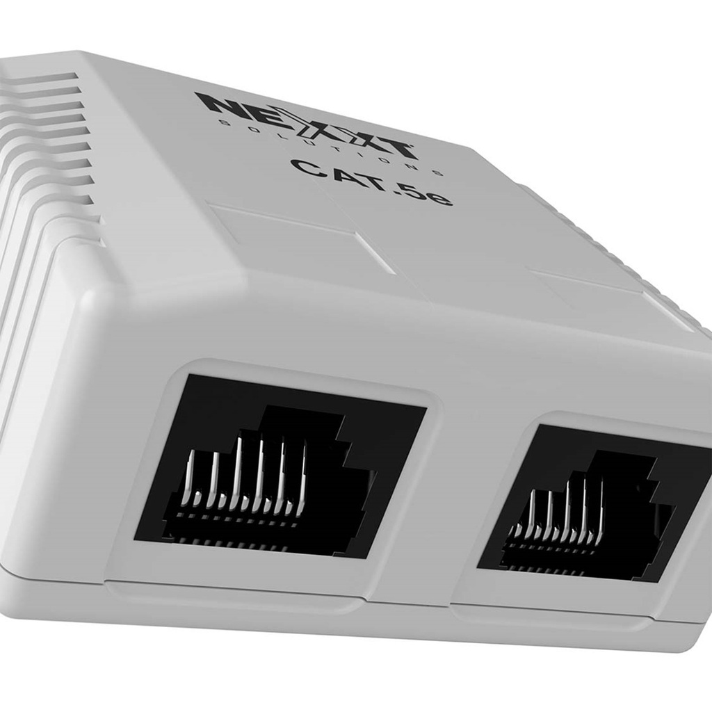 (AE180NXT13) Nexxt - Caja de Montaje Superficial RJ-45 CAT5E 2 Puertos