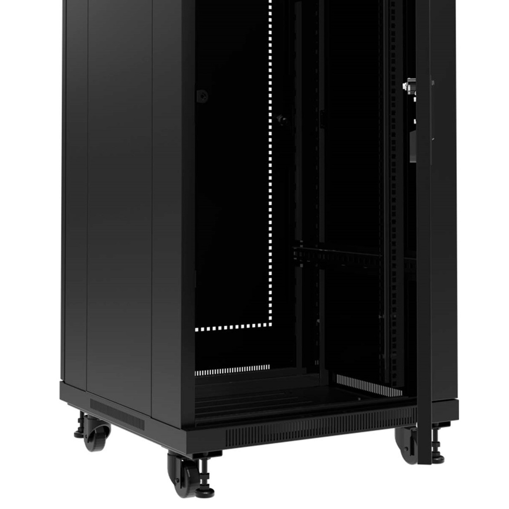 (AW222NXT14) Nexxt - Rack de Piso Cerrado con Puerta Frontal de Vidrio y Trasera de Malla 42U 600x600mm