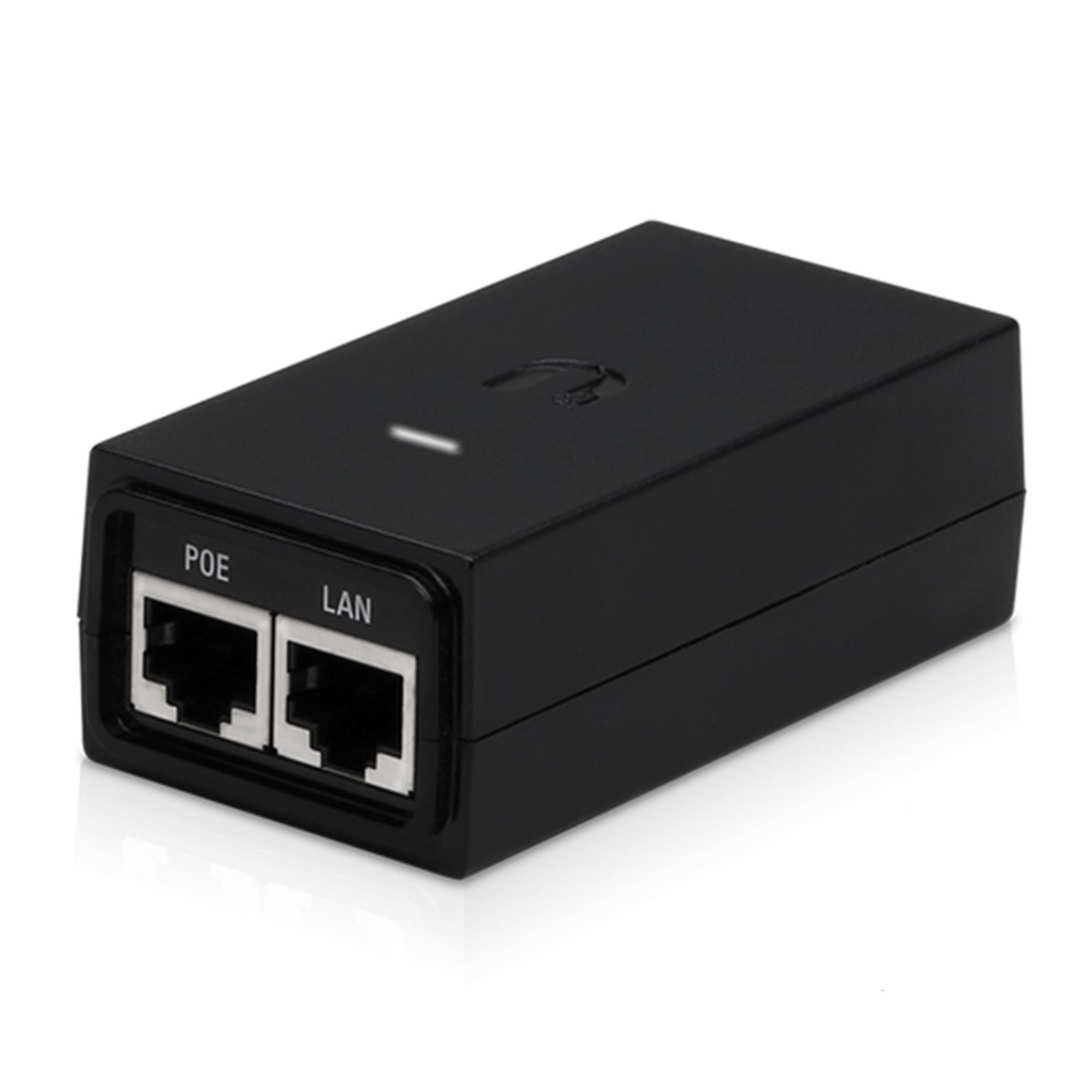 (POE-24-12W-G) Ubiquiti - Adaptador PoE de 24VDC 0.5A 12W con Puerto Gigabit (Negro)