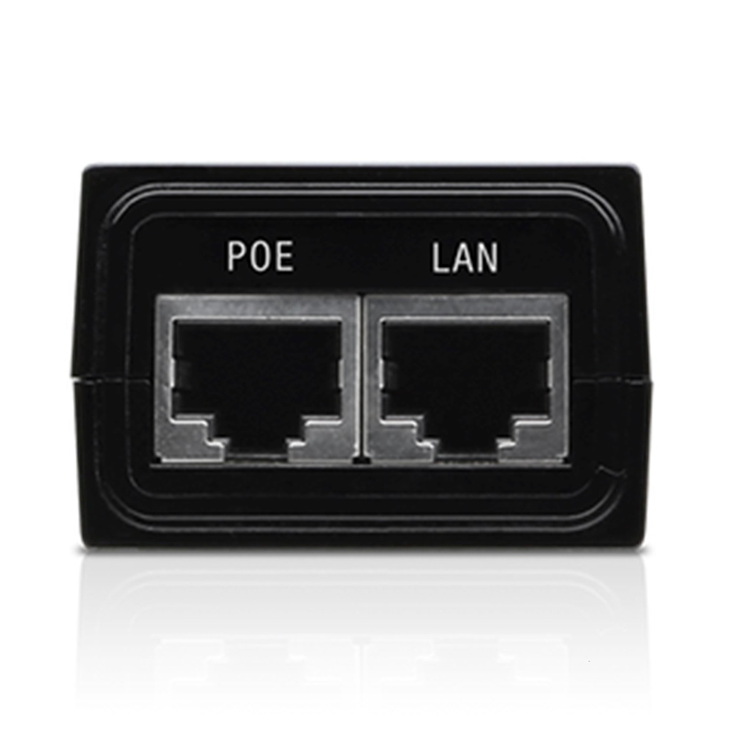 (POE-24-12W-G) Ubiquiti - Adaptador PoE de 24VDC 0.5A 12W con Puerto Gigabit (Negro)